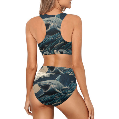 Shark´Ornado Crop Top Bikini Set