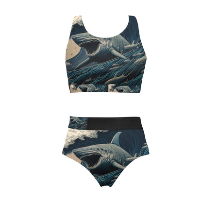 Shark´Ornado Crop Top Bikini Set