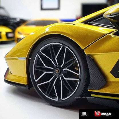 Car Model 1:18 yellow Lamborghini Sian FKP37